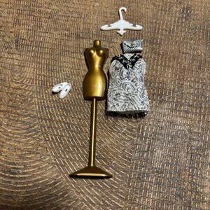 Topper Dawn doll clothes Dancing Series Silver Black mini dress